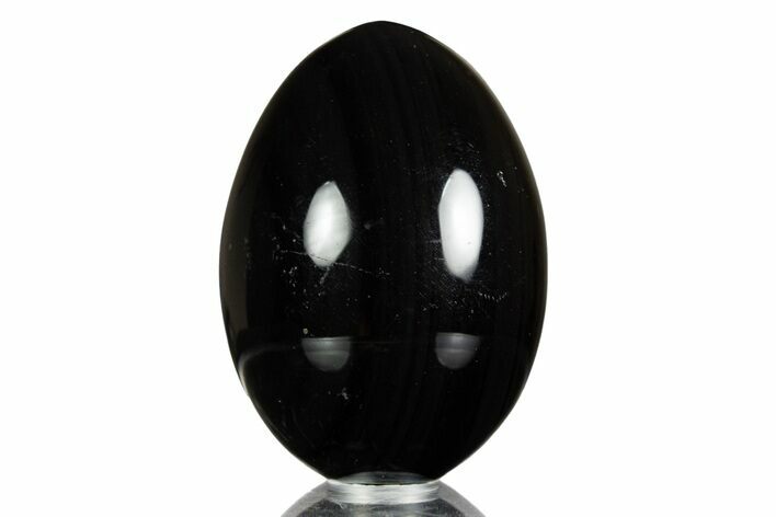 Polished Rainbow Obsidian Egg - Mexico #308961